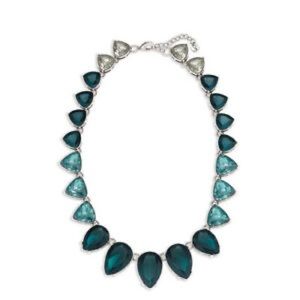 HOLD: C+I Blue Teal Color Code Teardrop Necklace